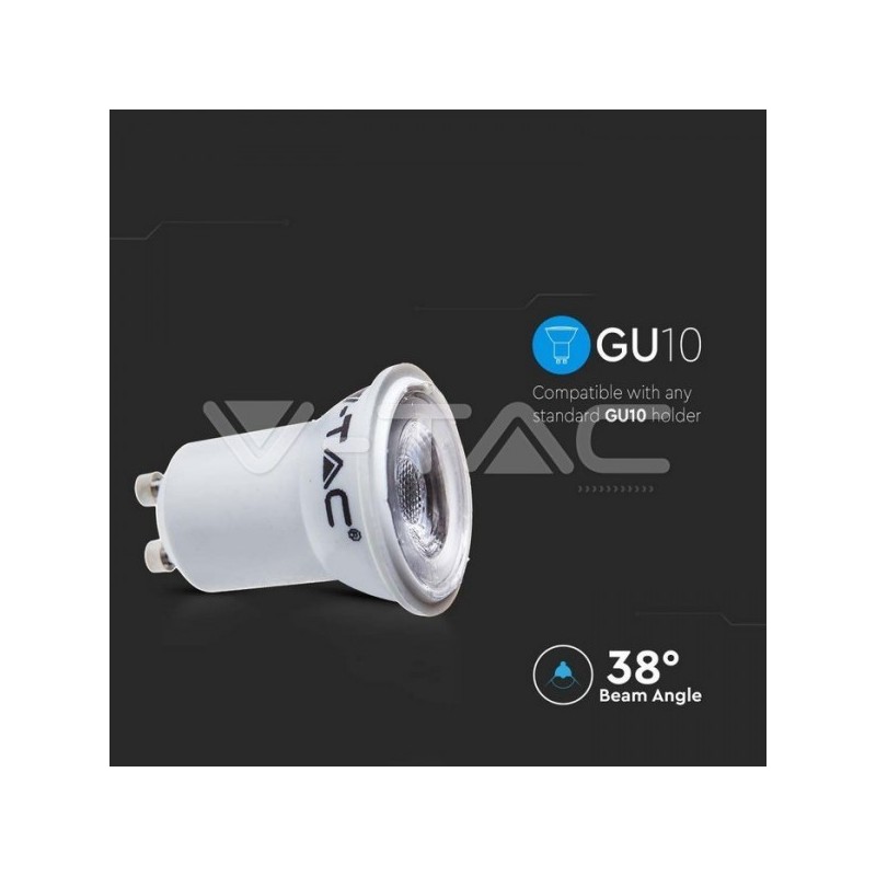 Lâmpada LED VTAC GU10 2W MR11 80RA 38º 4000K 150Lm