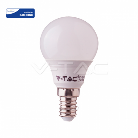 Lâmpada LED E14 7W 3000K 600Lm P45 Chip SAMSUNG