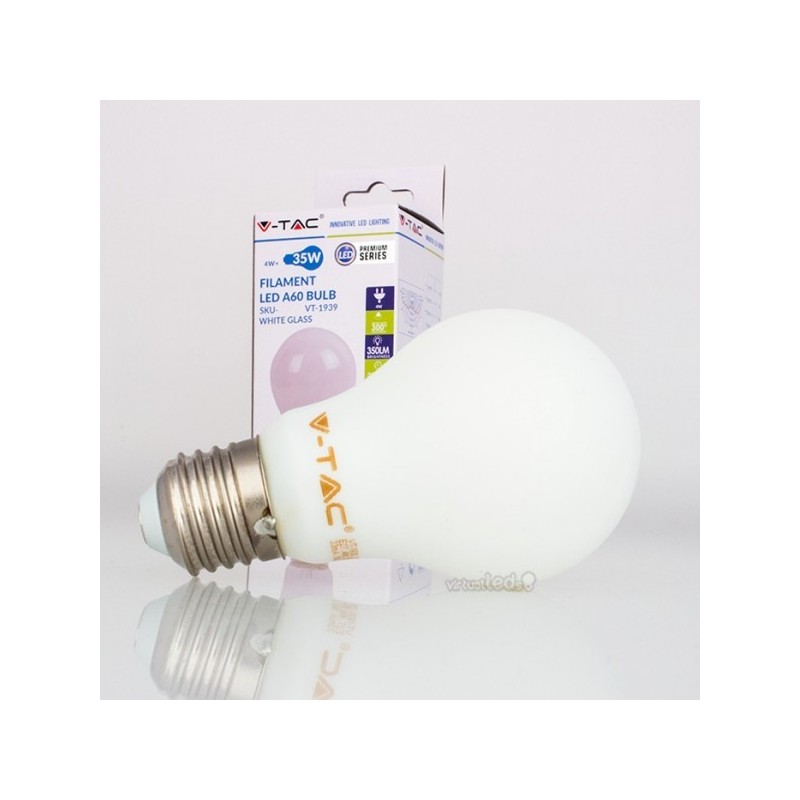 Lâmpada LED E27 4W»35W Luz Natural 350Lm A60 WHITE