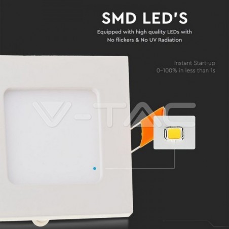 Painel LED SLIM 12W Luz Fria 1000Lm quadrado