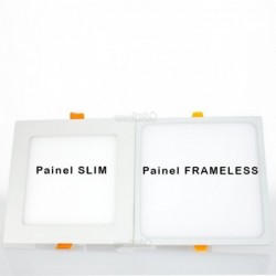 Painel LED FRAMELESS 8w»70W Luz Fria 800Lm SLIM R