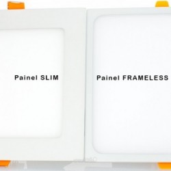 Painel LED FRAMELESS 8w»70W Luz Fria 800Lm SLIM R