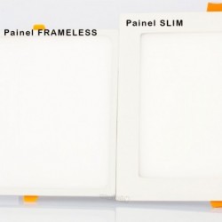 Painel LED FRAMELESS 15w»100W Luz Fria 1.500Lm SLI