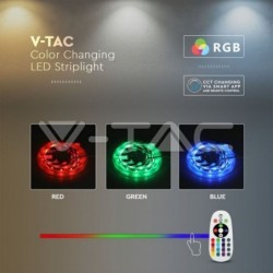 Kit Fita LED V-TAC 15W/m RGB+WW+CW TUYA Wifi Smart SMD5050 90 leds/m 12V IP65 (5mt)