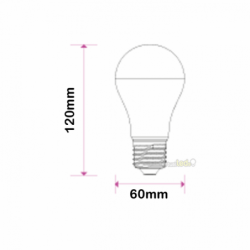 (3 un) Lâmpada LED E27 11W«75W Luz Quente A60 ALLR