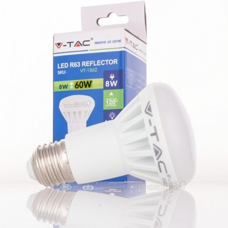 Lâmpada LED E27 8w»60W Luz Fria 500Lm R63 PROJETOR