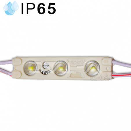 Módulos LED 12V 1W 3x SMD2835 L. vermelha IP65 100Lm (50un)