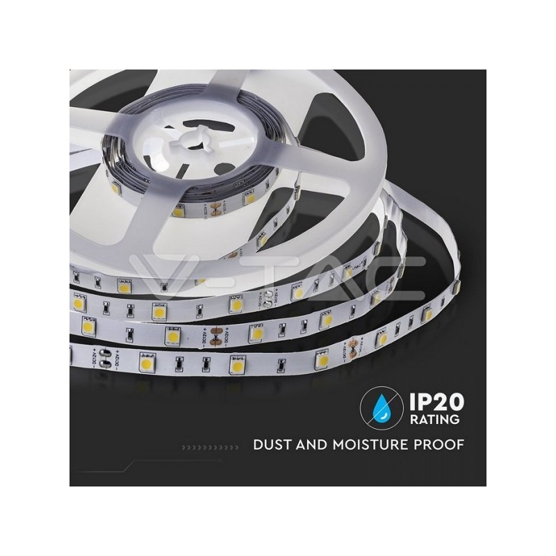 Fita LED 11W/m 3000K SMD5050 60LEDs/m 12VIP20 5mt 