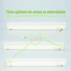 Armadura compacta LED T5 v2.0 30cm 4w»8W Luz Quent
