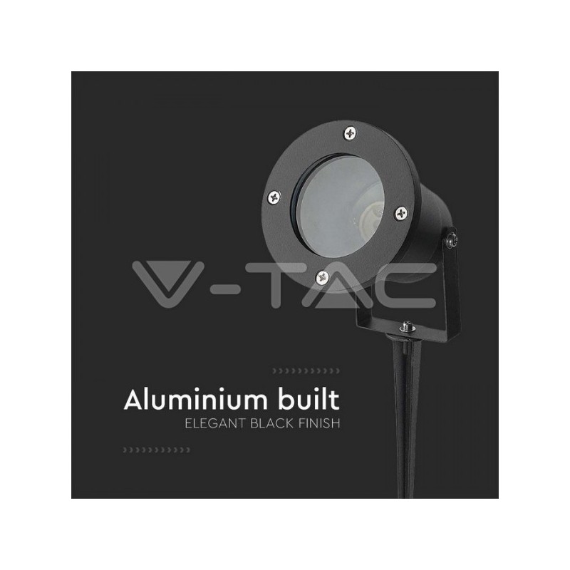 Projetor Jardim V-TAC c/suporte p/GU10 Alumínio IP65 (lâmpada não incluída)