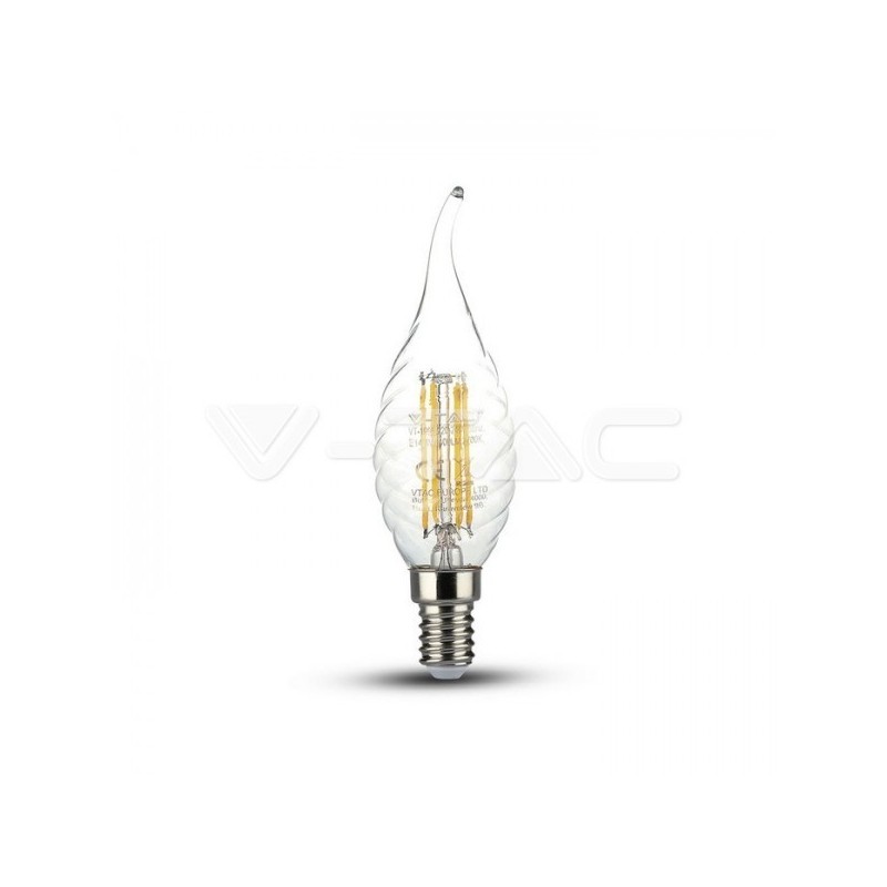 Lâmpada LED E14 4w»40W Luz Natural 400Lm Vela-TF C