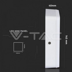 Painel LED 6W+2W Luz Quente 800Lm Surface Quadrado