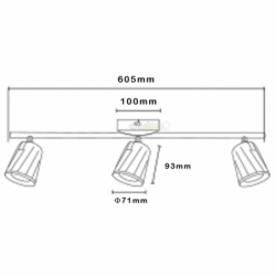 Aplique LED 18W Luz Quente 1.440Lm CUP x3 b