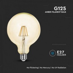 Lâmpada LED E27 12,5W 2200K G125 AMBERGlass