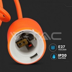 Candeeiro suspenso E27 Thermoplastic Orange
