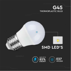 Lâmpada LED E27 6,5W 6500K 600Lm G45 Chip SAMSUNG