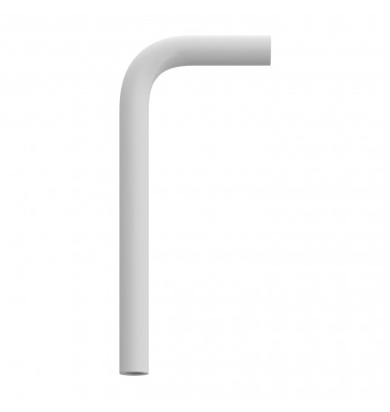 Tubo para extensão curvo de 14 cm em metal branco