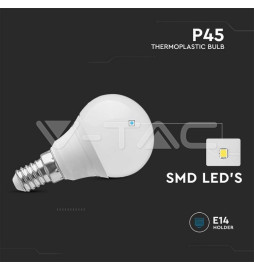 Lâmpada LED E14  6,5W 4000K 600Lm P45 Chip SAMSUNG