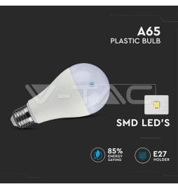 Lâmpada LED VTAC E27 18W 3000K 2000Lm A80