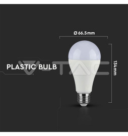 Lâmpada LED VTAC E27 18W 3000K 2000Lm A80