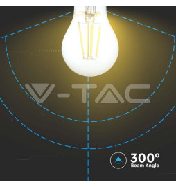 Lâmpada LED V-TAC E27 6W 600Lm 4000K A60 CLEARGlass