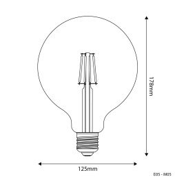 Lâmpada Globo Transparente LED G125