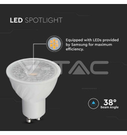 Lâmpada LED GU10 6W»60W 6400K 445Lm 110º Chip SAMSUNG